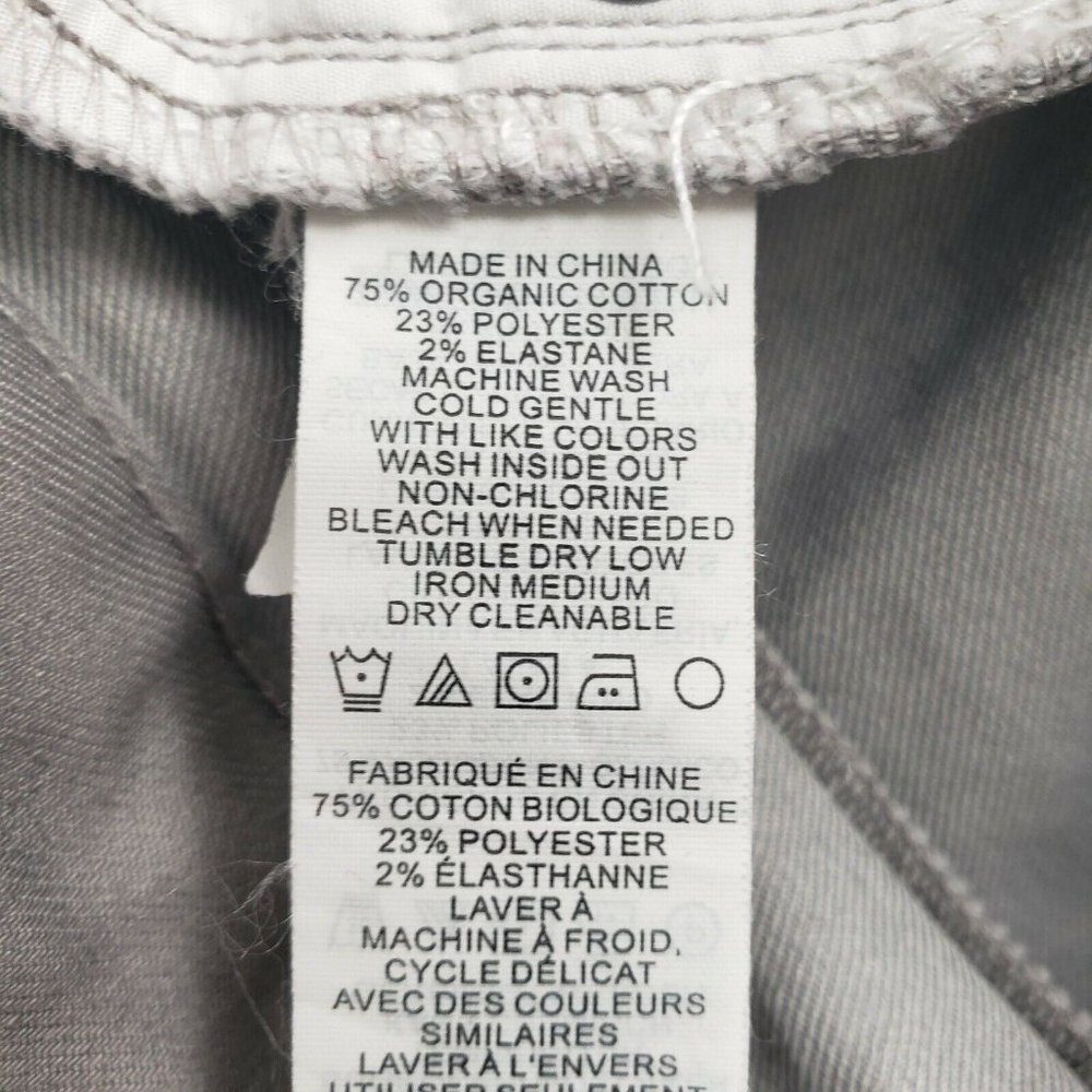 Prana Kara Jeans Size 4 27 Agave Light Gray Organic Cotton Blend - Picture 5 of 5